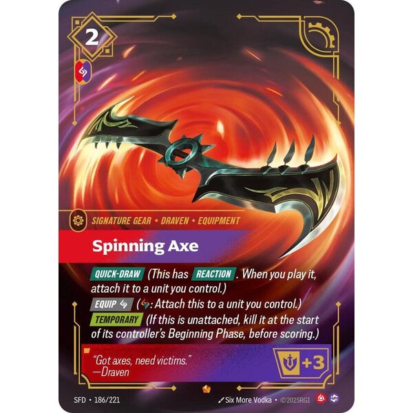 UVS Games Spinning Axe (186) Near Mint Foil