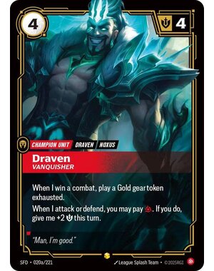 UVS Games Draven - Vanquisher (Alternate Art) (020a) Near MInt