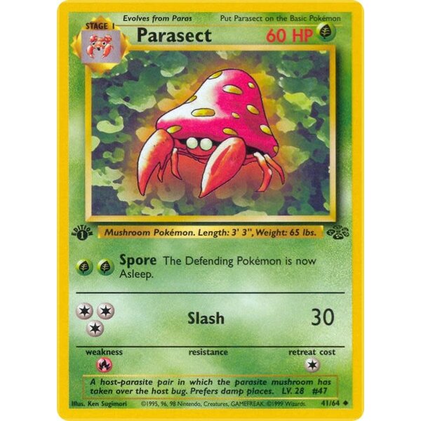 Pokemon Parasect (041) 1st Edition Moderately Played