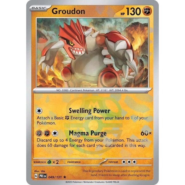 Pokemon Groudon (Master Ball Pattern) (049) Lightly Played