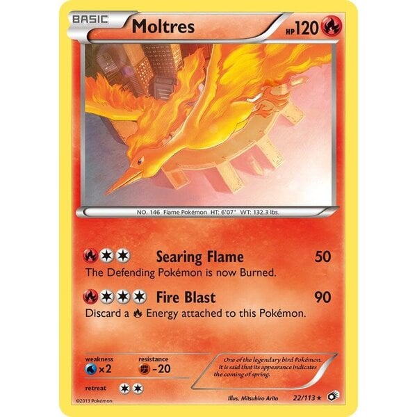 Pokemon Moltres (022) Damaged Holofoil