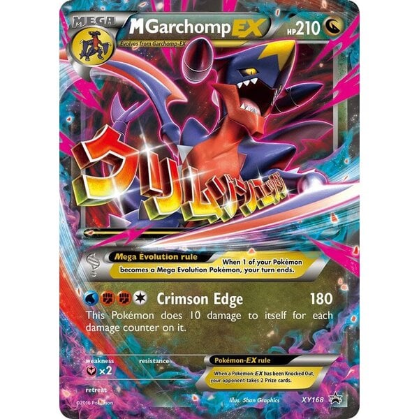 Pokemon M Garchomp EX (XY168) Damaged