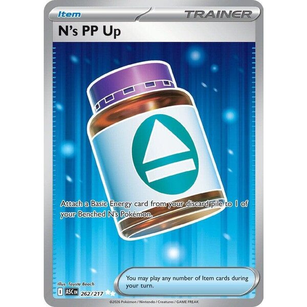 Pokemon N's PP Up (262) Lightly Played Holofoil