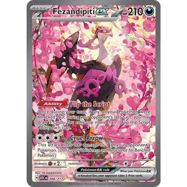 Pokemon Fezandipiti ex (288) Near Mint Holofoil
