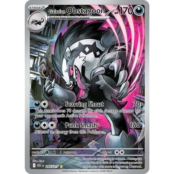 Pokemon Galarian Obstagoon (245) Lightly Played Holofoil