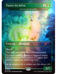 Magic: The Gathering Pastor da Selva - Ancient Greenwarden (Rainbow Foil) (2059) Lightly Played Foil
