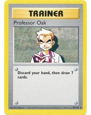 Pokemon Professor Oak (Shadowless) (088) Moderately Played