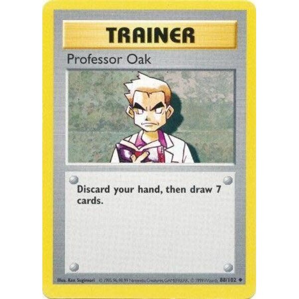 Pokemon Professor Oak (Shadowless) (088) Moderately Played