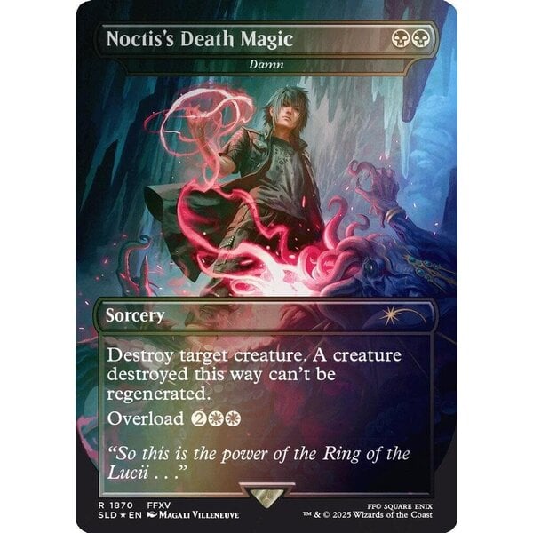 Magic: The Gathering Notctis's Death Magic - Damn  (Rainbow Foil) (1870) Lightly Played Foil
