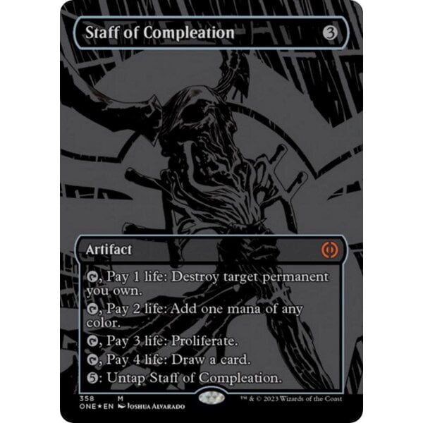 Magic: The Gathering Staff of Compleation (Oil Slick Raised Foil) (258) Near Mint Foil