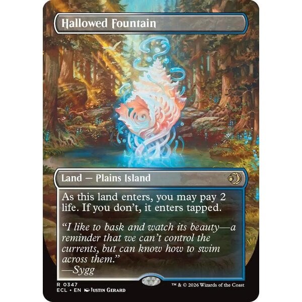 Magic: The Gathering Hallowed Fountain (Borderless) (347) Lightly Played
