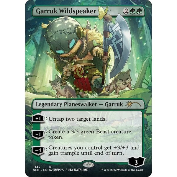 Magic: The Gathering Garruk Wildspeaker (Borderless) (1142) Lightly Played Foil
