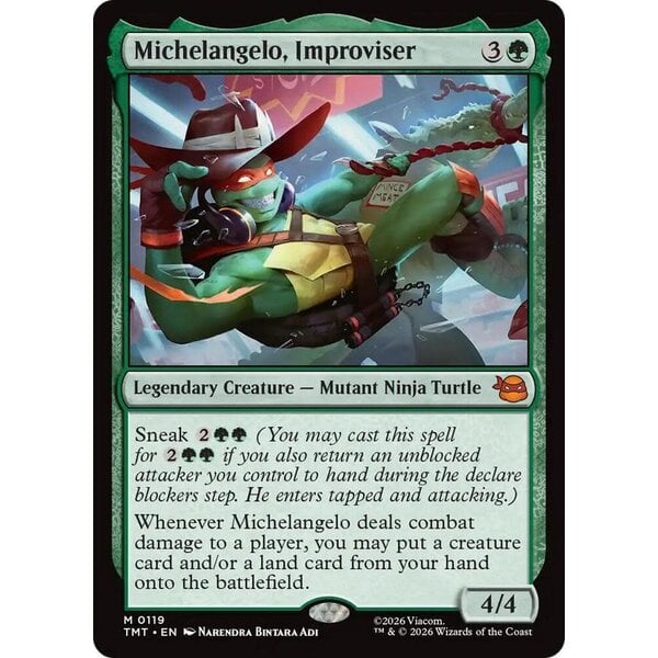 Magic: The Gathering Michelangelo, Improviser (119) Lightly Played Foil