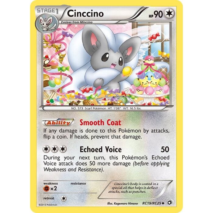 Pokemon Cinccino (RC19) Lightly Played Holofoil