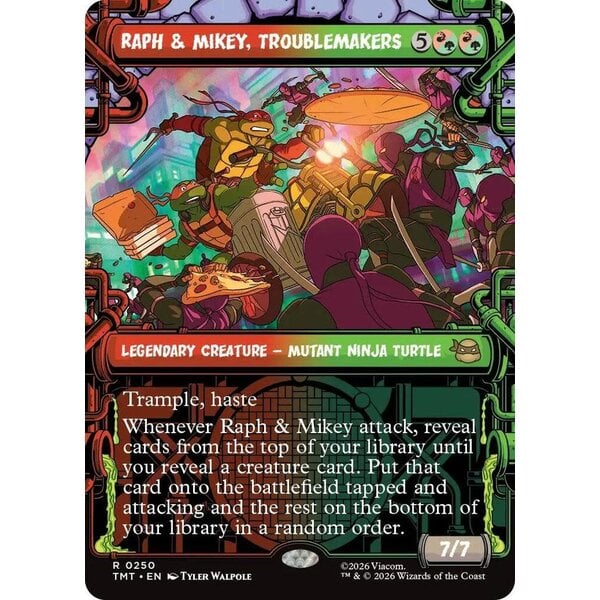 Magic: The Gathering Raph & Mikey, Troublemakers (Showcase) (250) Lightly Played Foil