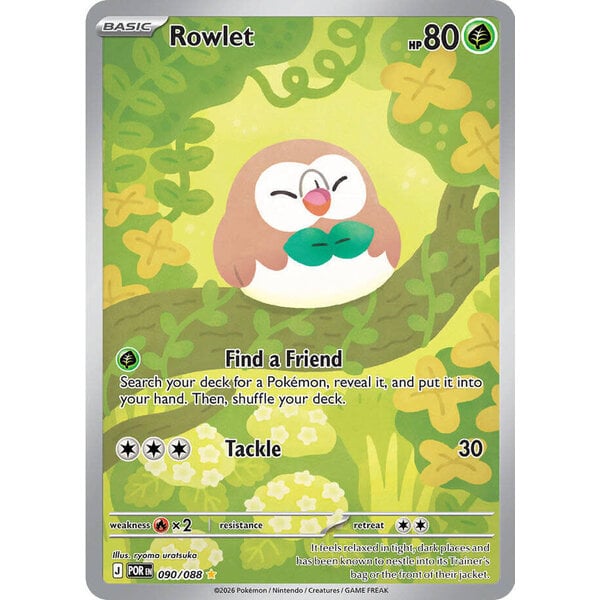 Pokemon Rowlet (090) Lightly Played Holofoil