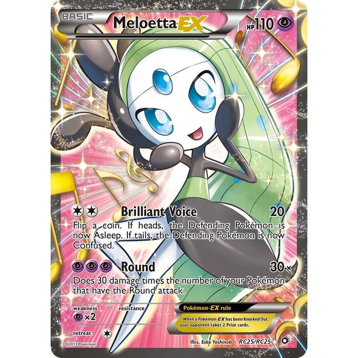 Pokemon Meloetta EX (Full Art) (RC25) Lightly Played Holofoil
