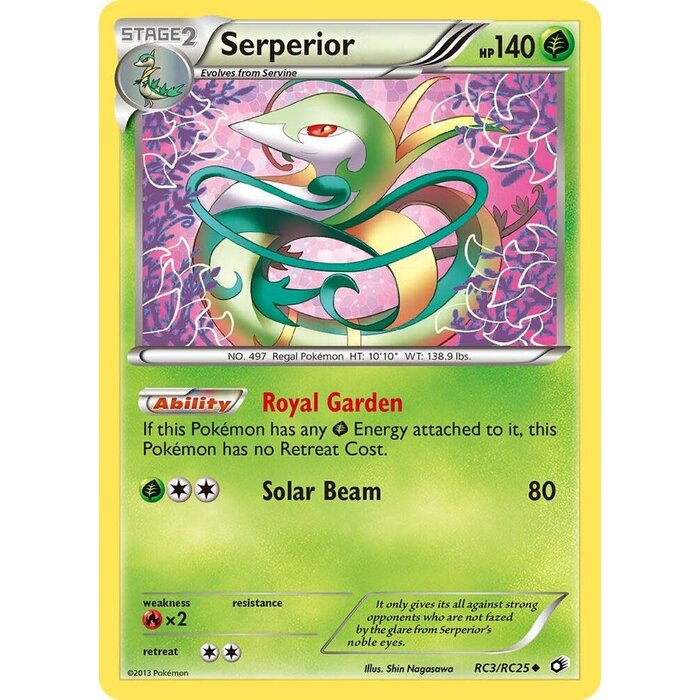Pokemon Serperior (RC3) Lightly Played Holofoil