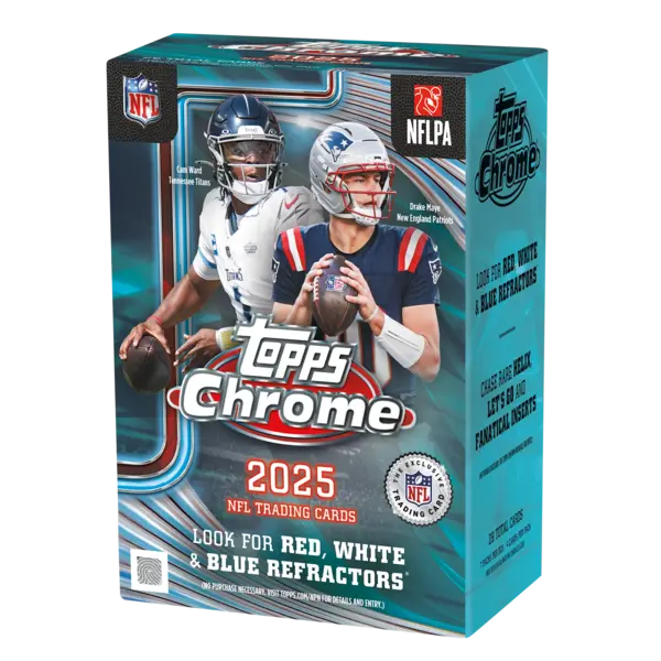 Topps 2025 Topps Chrome Football Blaster Box [Limit 2]