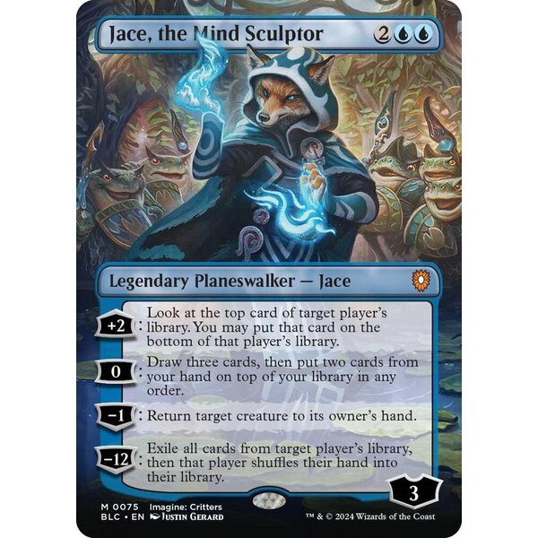 Magic: The Gathering Jace, the Mind Sculptor (Borderless) (075) Lightly Played