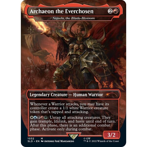 Magic: The Gathering Archaeon the Everchosen - Najeela, the Blade-Blossom (Borderless) (1032) Near Mint Foil