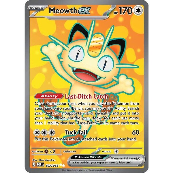 Pokemon Meowth ex (107) Lightly Played