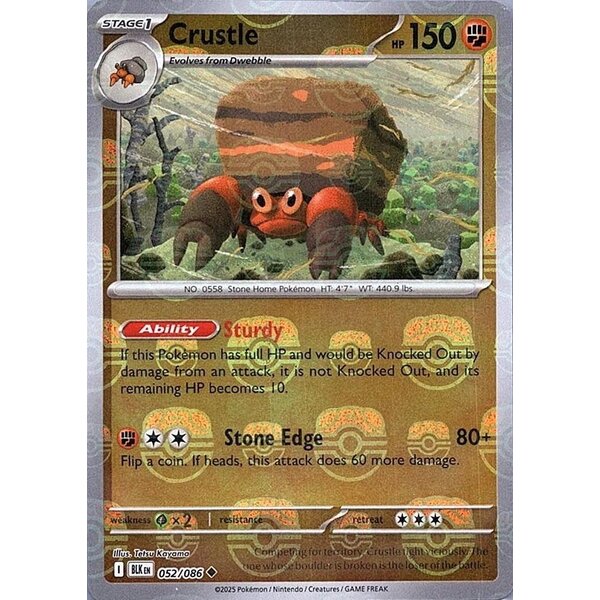 Pokemon Crustle (Master Ball) (052) Lightly Played