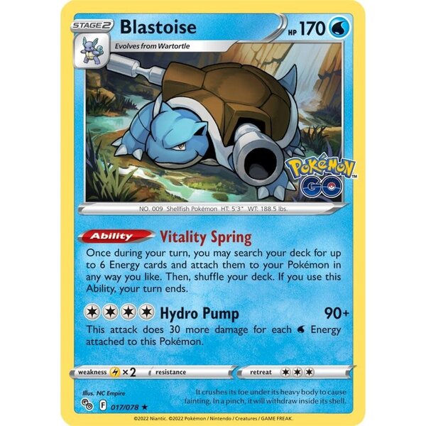 Pokemon Blastoise (017) Lightly Played Reverse Holofoil