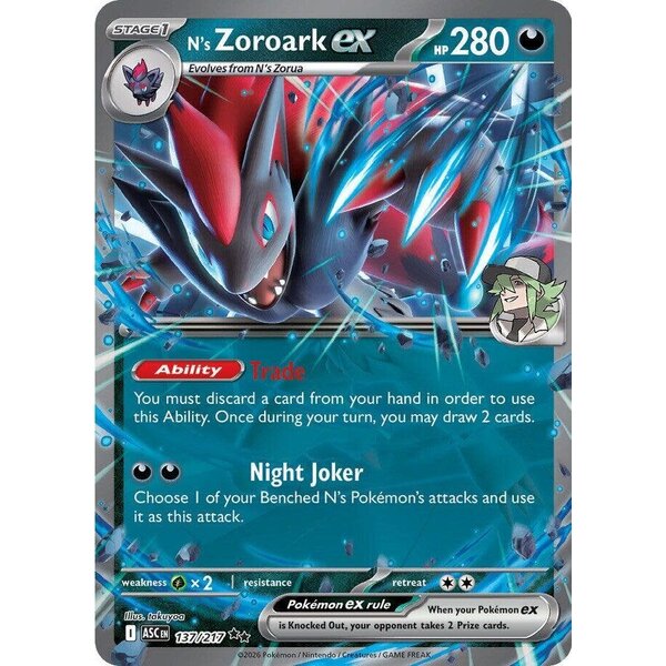 Pokemon N's Zoroark ex (137) Lightly Played