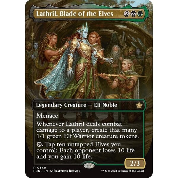 Magic: The Gathering Lathril, Blade of the Elves (Borderless) (349) Lightly Played