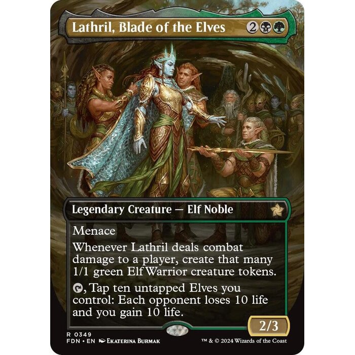 Magic: The Gathering Lathril, Blade of the Elves (Borderless) (349) Lightly Played