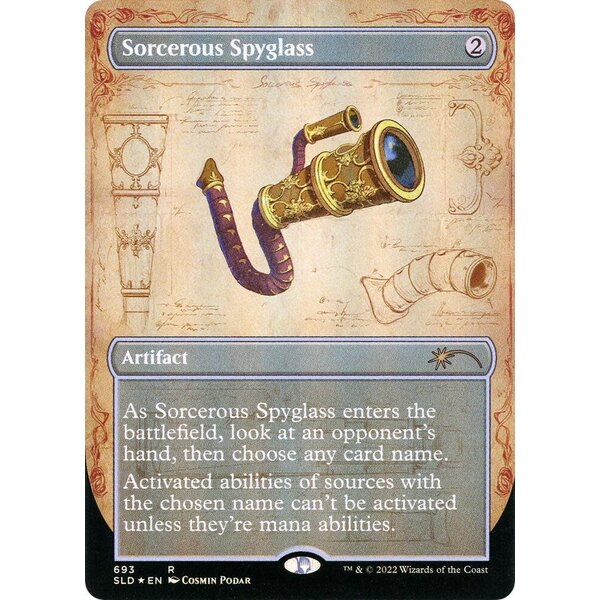 Magic: The Gathering Sorcerous Spyglass (Borderless) (693) Lightly Played Foil
