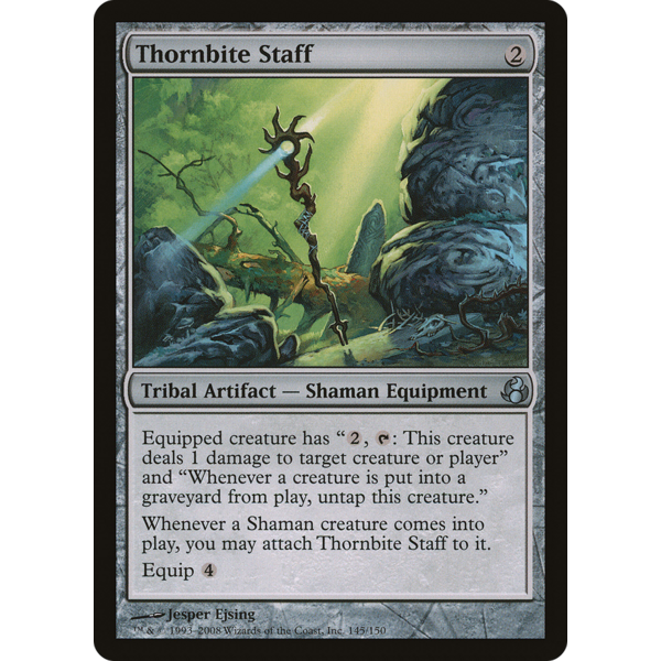 Magic: The Gathering Thornbite Staff (145) Moderately Played