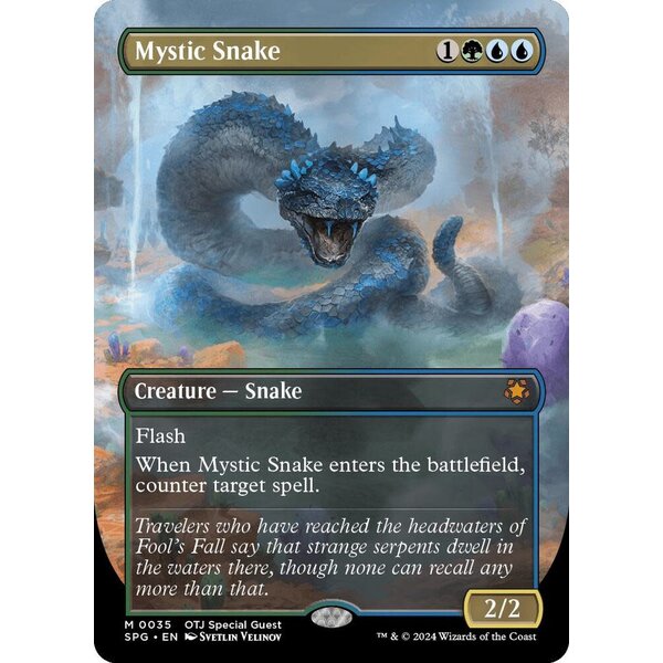 Magic: The Gathering Mystic Snake (Borderless) (SPG35) Lightly Played Foil