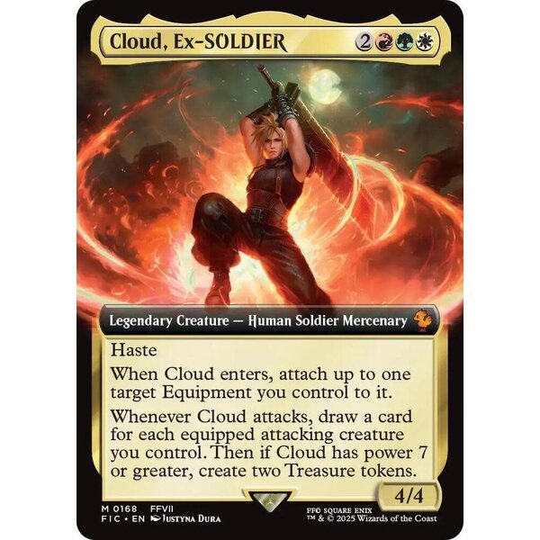 Magic: The Gathering Cloud, Ex-SOLDIER (Extended Art) (168) Lightly Played