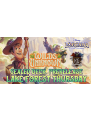 Disney Lorcana 5/14/26 Lake Forest Lorcana Wilds Unknown Prerelease Sealed Event Thursday 630 PM