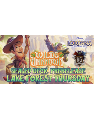Disney Lorcana 5/14/26 Lake Forest Lorcana Wilds Unknown Prerelease Sealed Event Thursday 630 PM