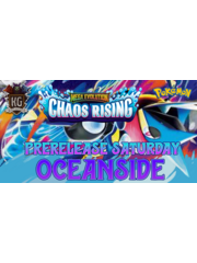 Pokemon 5/9/26 Oceanside Pokemon Mega Evolution: Chaos Rising Prerelease Saturday 1 PM