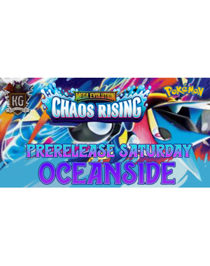 Pokemon 5/9/26 Oceanside Pokemon Mega Evolution: Chaos Rising Prerelease Saturday 1 PM