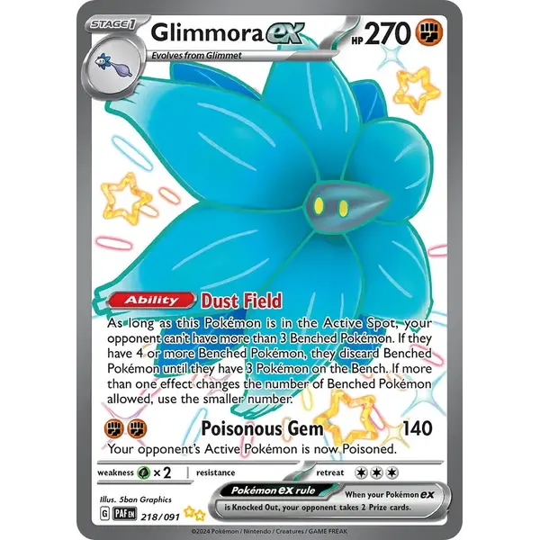 Pokemon Glimmora ex (218) Lightly Played Holofoil