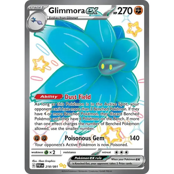 Pokemon Glimmora ex (218) Lightly Played Holofoil