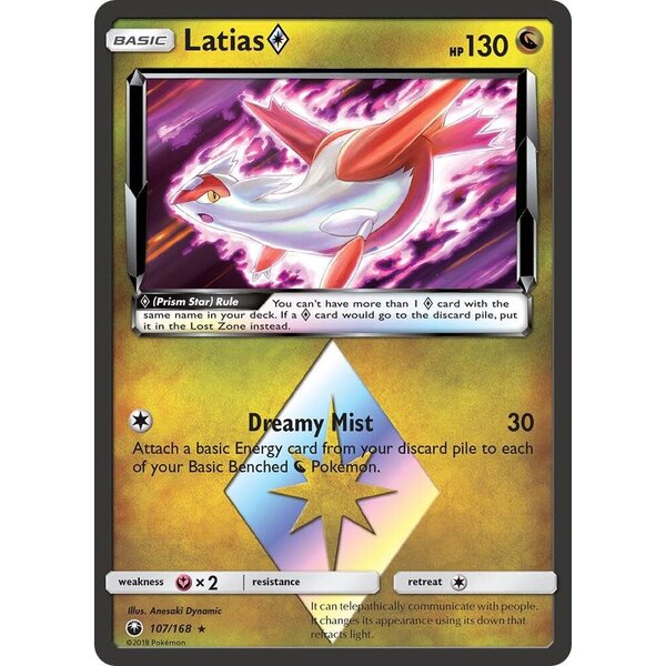 Pokemon Latias Prism Star (107) Moderately Played