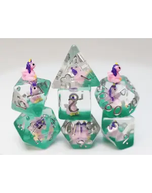 Foam Brain Enchanting Unicorn RPG Dice Set