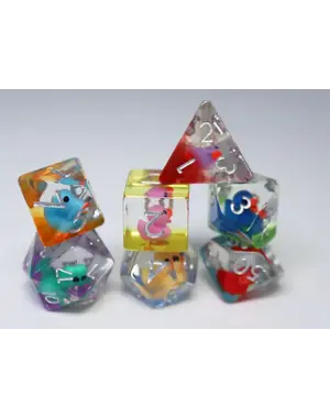 Foam Brain Rainbow Duckies RPG Dice Set
