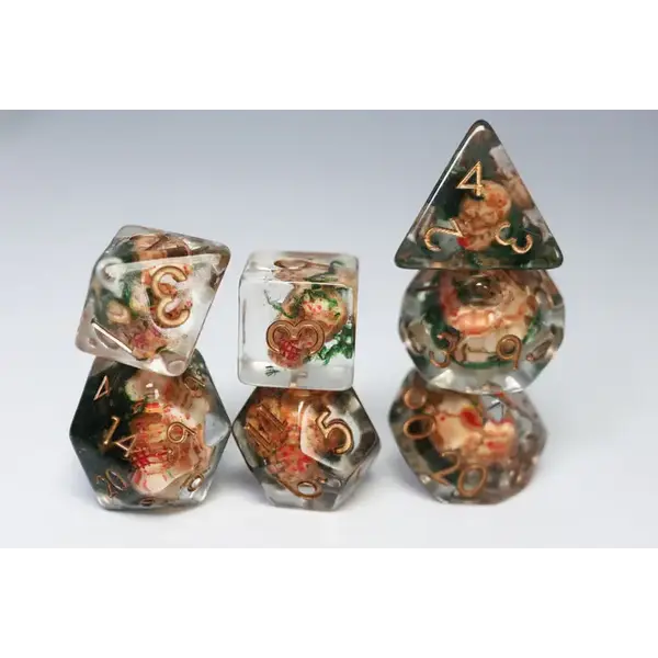 Foam Brain Ancient Skull RPG Dice Set
