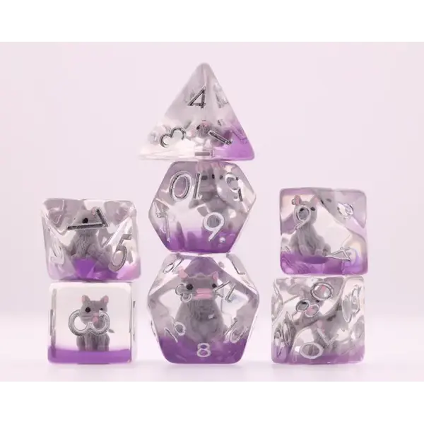 Foam Brain Cozy Cat RPG Dice Set