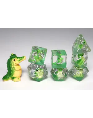 Foam Brain Smiling Crocodile RPG Dice Set