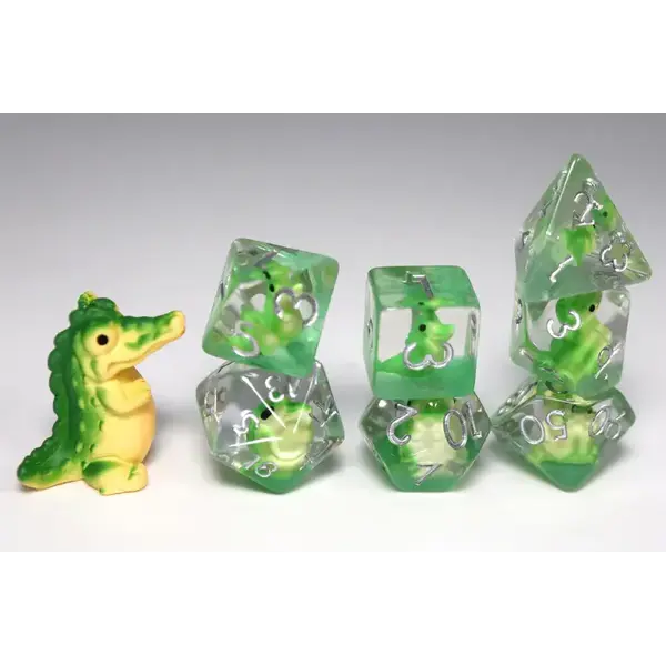 Foam Brain Smiling Crocodile RPG Dice Set