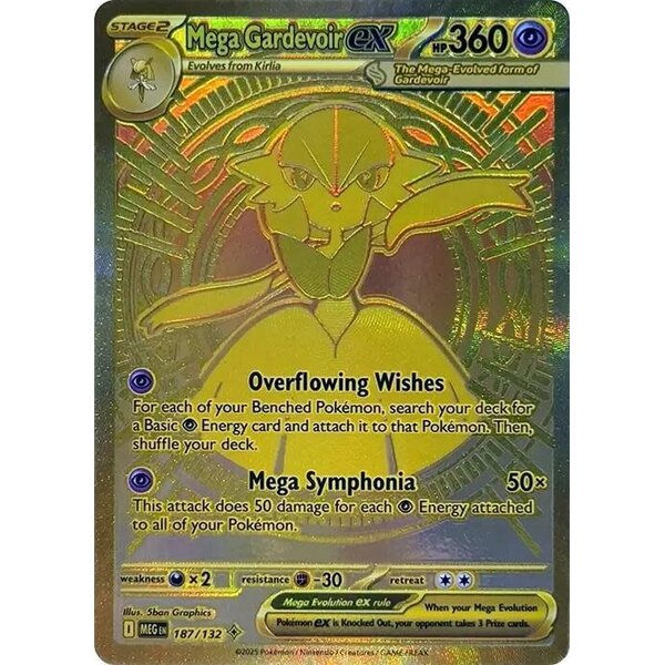 Pokemon Mega Gardevoir ex (187) Damaged