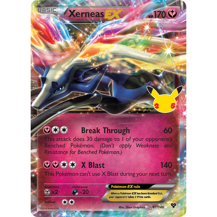Pokemon Xerneas EX  (097) Lightly Played Holofoil